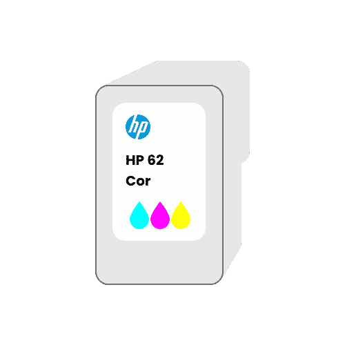 Tinteiro HP 62 de cor vazio